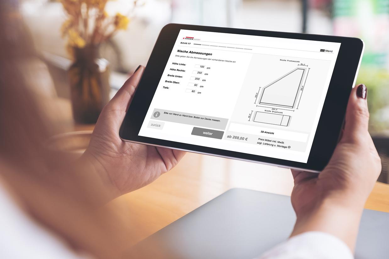 Betrieb für Innenausbau Möbelplaner auf dem IPad - Individuelle Maße