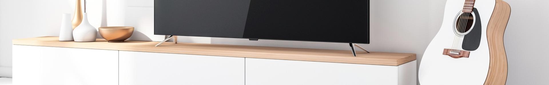 TV-Sideboard weiß mit Holz